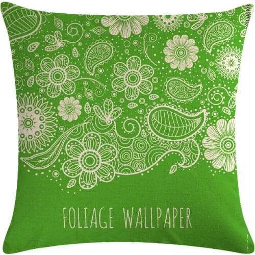 Cushion Cover Painting Flower Printed Linen Paisley Floral Throw Pillow Cover Car Sofa Case Home Decorative Pillow Case ZY825