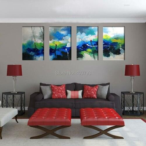 Handpainted New Product Flower Landscape Wall Art Oil Painting Home Deco Abstract Cheap Wall Picture Home Decor on Canvas