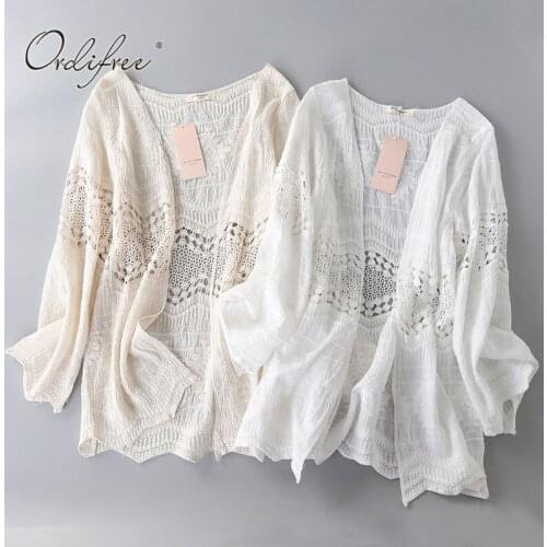 Женские белые рубашки Ordifree China At AliExpress