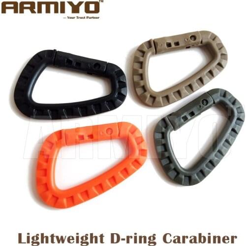 Armiyo Plastic Lightweight D-ring Carabiner Climbing Mountaineering Hanging Hook