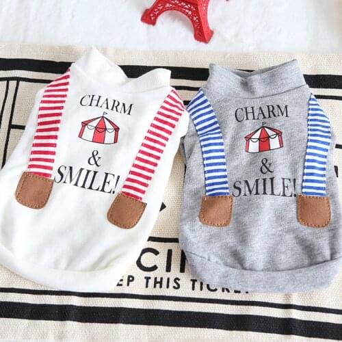 Striped Letters Pet Dog Cat Clothes Winter Warm Dog Hoodies Jacket Coats Clothes For Dogs Cat Pet Clothing XS-XL 2018