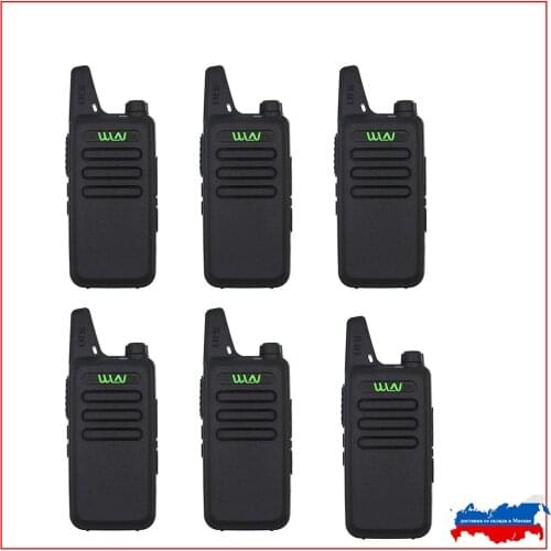 6PCS WLN KD-C1 RT22 Mini Walkie Talkie Radio Station 16CH UHF VOX Two Way Portable Radio