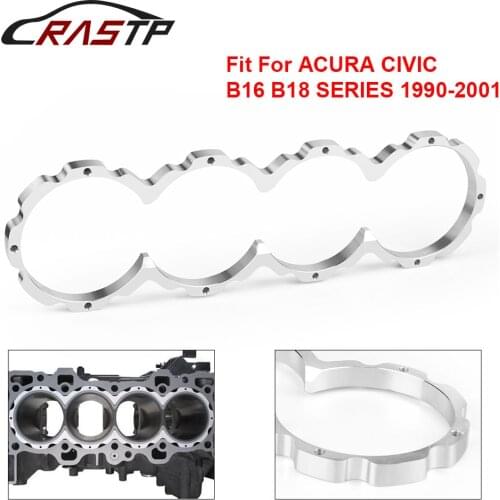 RASTP - Aluminum Engine Block Guard Block guard For Honda Acura Civic B16 B18 Series 90-01 RS-HR009