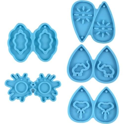 Earrings Epoxy Resin Mold DIY Crafts Jewelry Necklace Casting Mold Keychain Ear Drop Dangles Pendant Silicone Mould