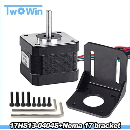 Stepper motor 17HS13-0404S L 33 mm Nema17 with 1.8 deg 0.4 A 26 N.cm+Nema17 mount L bracket 42 stepper motor diy cnc parts