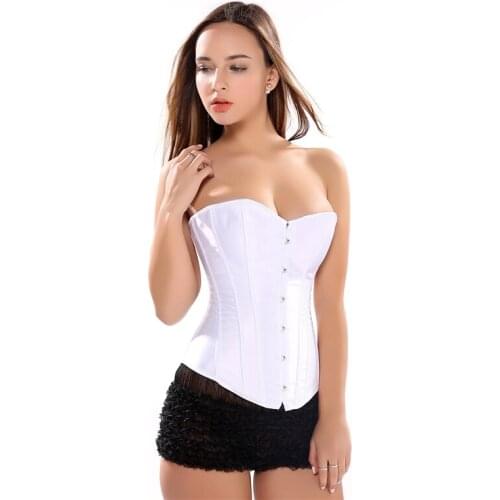 Sexy Lingerie Women Overbust Corset Steampunk Gothic Bustiers Top Waist Trainer Body Shaper Slimming Strapless Fashion Shapewear