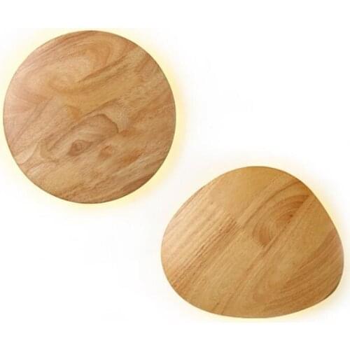Modern Nordic Wooden Led Wall Lamp for Foyer Bedroom Aisle Deco Lighting Fixture 2411