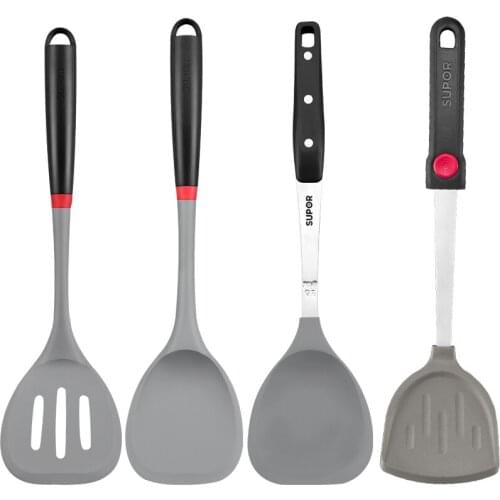 Supor Silicone Shovel Chinese Household Spatula Kitchenware Cooking Small Shovel Spatula Non-Stick Pan Dedicated Spatula