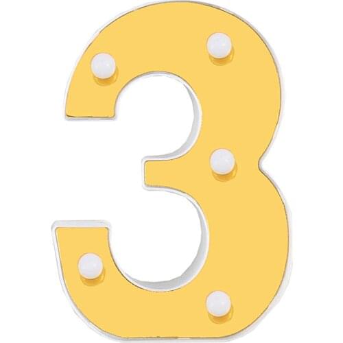 Solar Led Light Outdoor Led Number Lights Beautiful Night Light Battery Powered For Home Party Wedding Decoration Jdh88