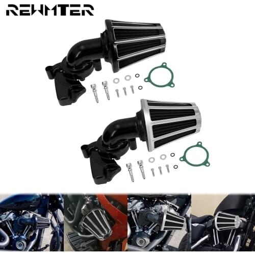 Motorcycle Air Cleaner Intake Filter System Aluminum For Harley Softail Breakout 2018-21 Touring Electra Glide Road King 17-Up
