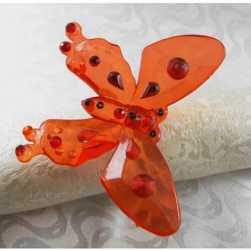 Butterfly wedding decoration napkin ring ,flower napkin holder