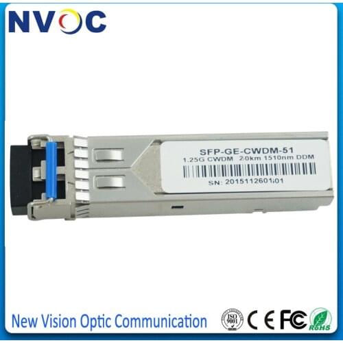 1.25G CWDM SFP 1270-1610nm 20KM CWDM SFP Optic Transceiver,Dual LC 1610nm 1470nm 1330nm 1310nm CWDM SFP Transceiver Module