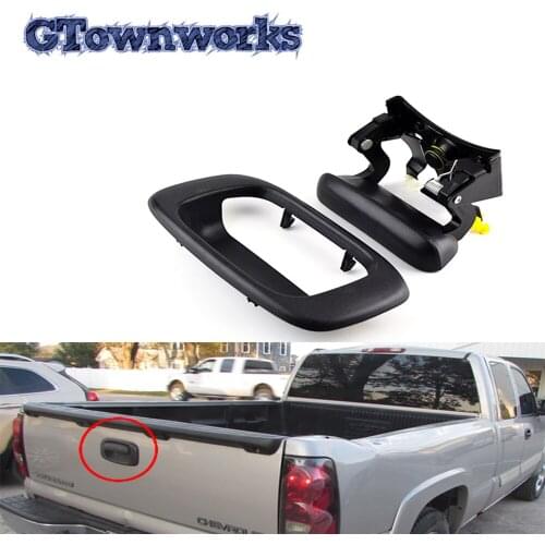 Black Car Outside Exterior Rear Tailgate Door Panel Handle Pull for Silverado 1500(1999-2007) #15997911 #15228539