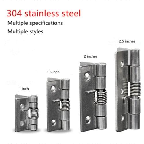 1PCS 304 stainless steel spring hinge automatic cabinet door wardrobe hardware accessories mini miniature
