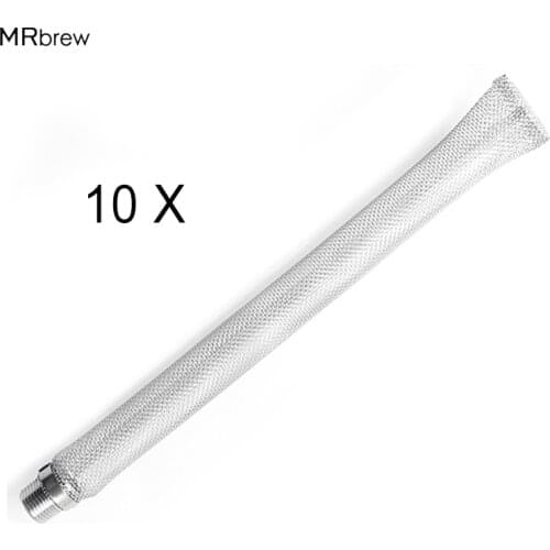 10PCS 12 inch 30cm Stainless Steel Bazooka Screen (1/2" NPT Thread) For Homebrew Beer Kettle or Mash Tun/mesh Filter