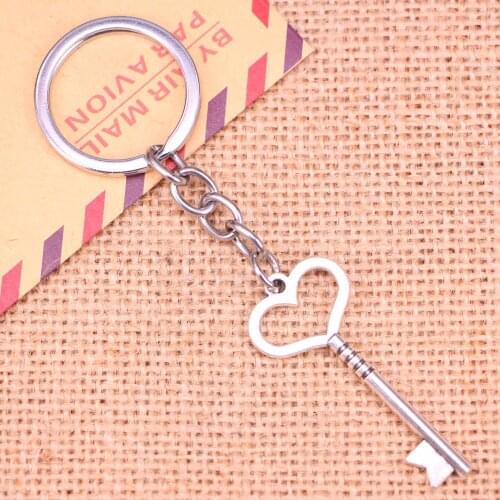 20pcs New Fashion Keychain 46*19 mm vintage skeleton key Pendants DIY Men Jewelry Car Key Chain Ring Holder Souvenir For Gift