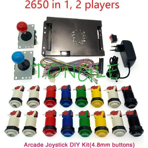3D Pandora Saga Box 2650 in 1 DIY Arcade Kit game board 8 way joystick & American Style Push Button for 2 Playes Arcade M