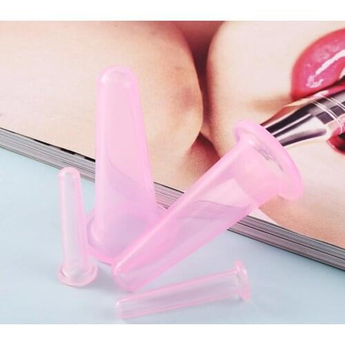 4pcs/set Silicone Vacuum Cupping Cans For Massage Slimming Detoxification Beauty Body Facial Therapy Massager Health Care Tool