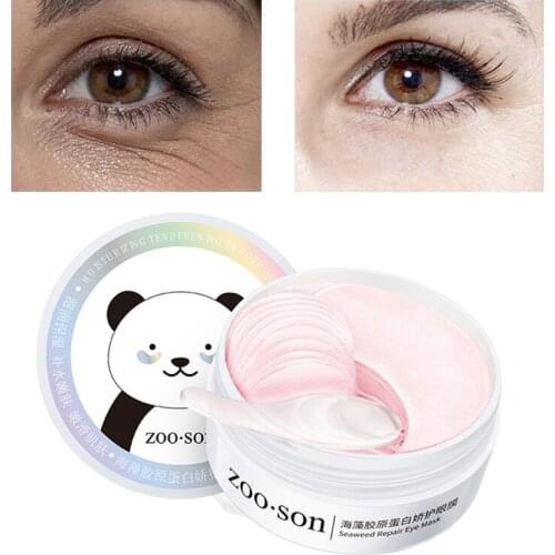 60Pcs = 30Pairs Eye Mask Retinol Moisturizing Removes Eye Bags And Dark Circles Anti-Wrinkle Anti-Aging Seaweed Skin Care 80g