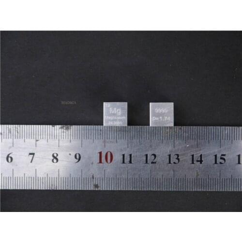 99.99% High Purity Mg Magnesium Metal 1.64g Carved Element Periodic Table 10mm Cube