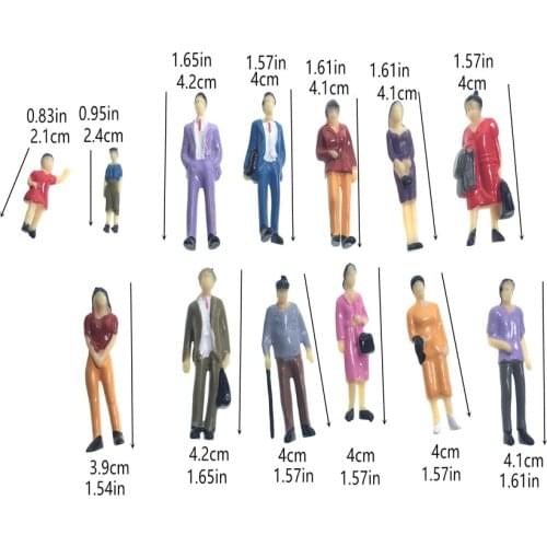 39pcs/lot architecture model 1:42 scale figure for train layout railway model