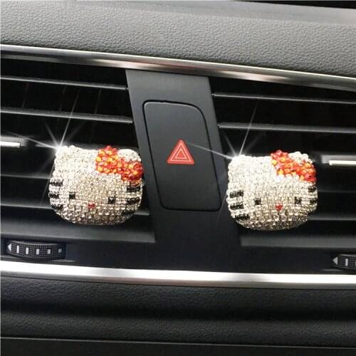 Car Perfume Diamond Lovely TK Outlet Perfume Kt Cat Air Outlet Perfumes 100 Original Lady Car Styling Ornaments