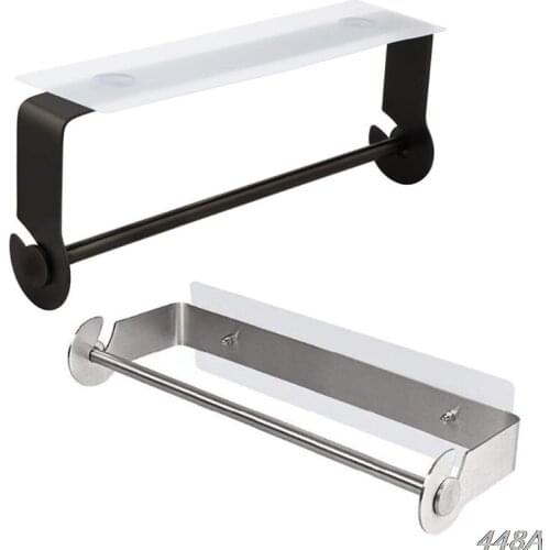 No Drilling Roll Paper Holder Home Bathroom Stainless Steel Towel Tissue Rack New 2020