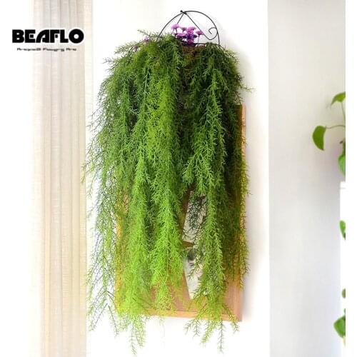 105cm long Artificial Flowers Wall Hanging Plant Pine Needles Fake Hanging Vine Leaves Garland Home Garden Wall Decoration