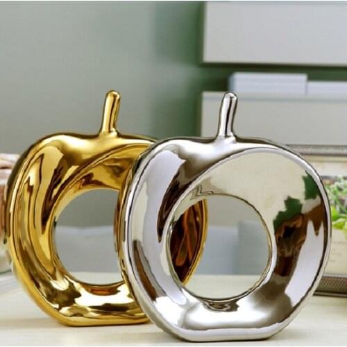 Nordic Modern Ceramic Home Cabinet Desk Decoration Porcelain Artworks Figure Hollow Fruit Sculpture Highclass Statute Room Decor