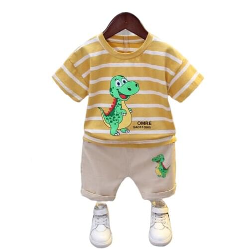 Fashion Summer Outfits Baby Girls Clothes Children Boys Cotton T-Shirt Shorts 2Pcs/Sets Toddler Casual Clothing Kids Tracksuits