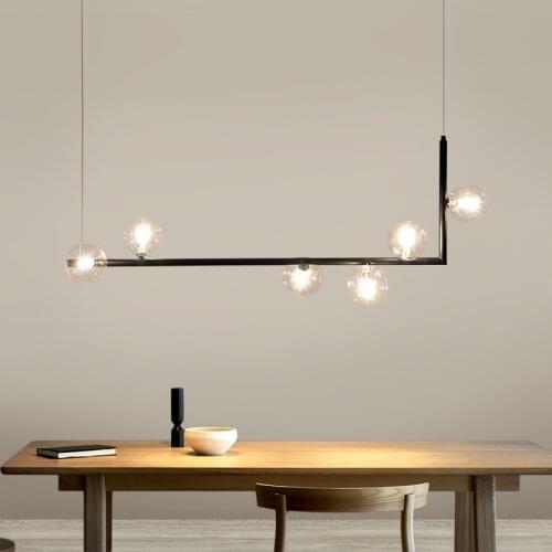 Nordic Led Glass Ball Pendant Light Decor Living Room Bedroom Dining Room Sets Centers of Dining Table Loft Home Indoor Lighting