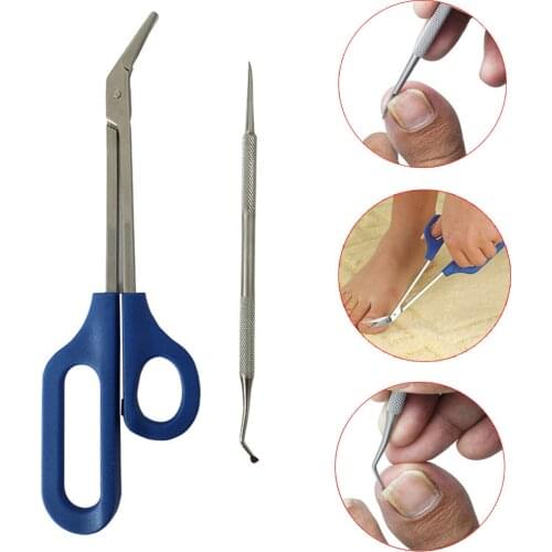 Toe Nail Toenail Scissor Long Reach Easy Grip Pedicure Trim Chiropody Clipper Manicure Trimmer For Disabled Cutter With Shaving