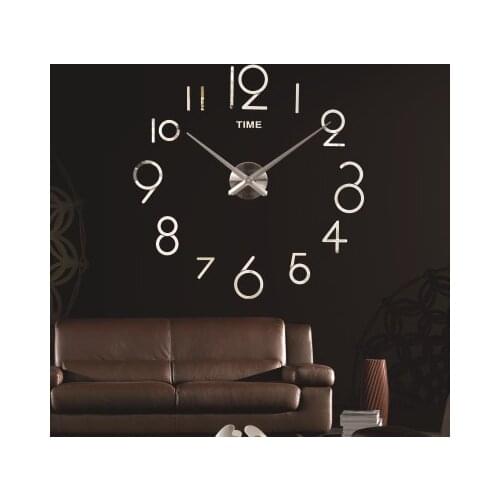Simple And Stylish Wall Clock Living Room Design Acrylic Mirror European Diy 3d Sticker Large Home Decoration Quartz Watch