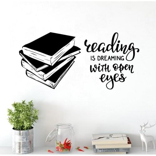 Drop Shipping books quotes Home Decoration Accessories For Living Room Bedroom Wall Art Decal