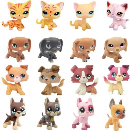 LPS CAT rare Littlest pet shop cute toy standing mini short hair cat original dog dachshund collie spaniel great dane anime toys