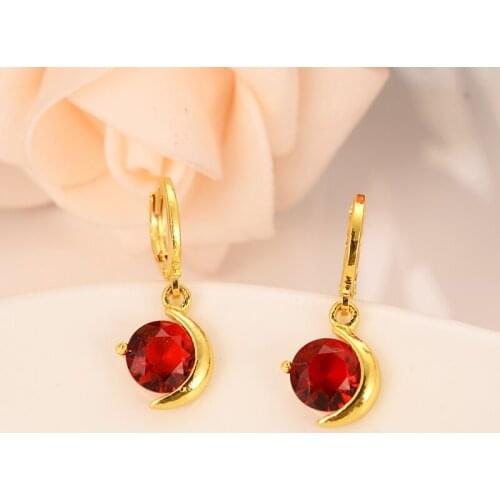 Luxury cz gold drop Earrings rhinestone Crystal dangle Earrings for Girls Women Fashion Earrings Bijoux gifts charms daily gift