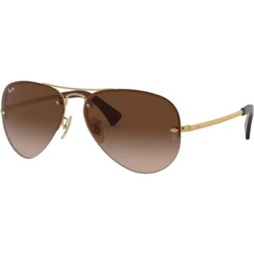 Rayban Aviator 3449 001/13 59 Sunglasses Gold Frame Brown Gradient Dark Brown Lenses High Quality Vision SunGlasses 2021