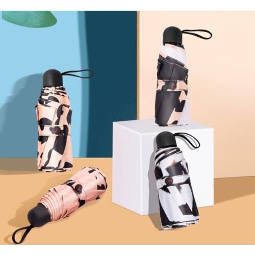 Sunscreen and Anti Ultraviolet Capsule 5 Folding Umbrella Compact and Convenient Sunshade