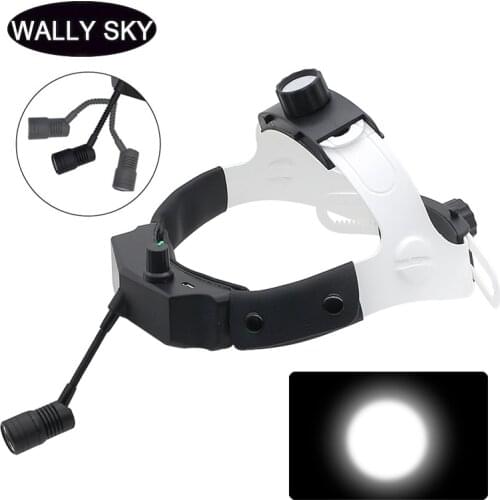 LED Dental Medical Headlight Adjustable Headband Headlamp White Light Built-in Battery Plastic Surgery Pet Clinic Head Light