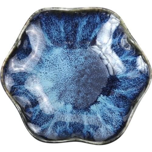 Nordic Ceramic Flower Shape Small Jewelry Dish Earrings Necklace Ring Storage Plates Fruit Dessert Display Bowl Decoration Tray