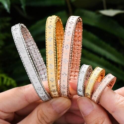 Gorgeous Brand New Luxury Trendy Sparkly Stackable Bangle Ring for Women Bridal Jewelry Sets Wedding Perfect Gift High Quality