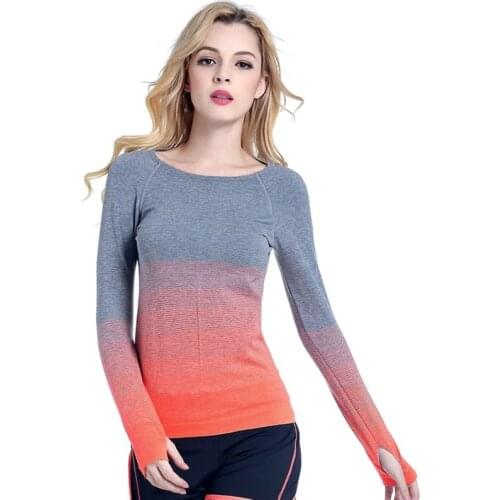 Feminino Women Gym Breathable Dry Quick Hooded Yoga Shirts Ropa Deportiva Sport Shirts Fitness Long Sleeve Tops