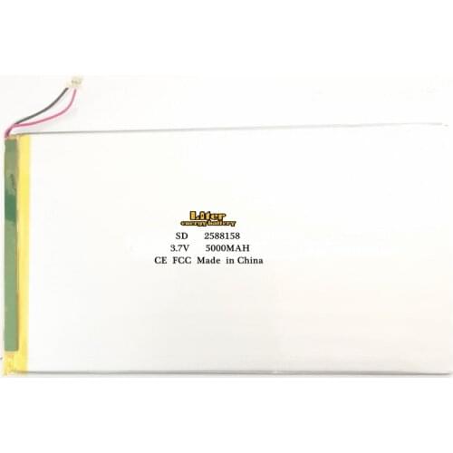 3.7V 5000mAh 2588158 Liter energy battery For 11 Ebook Accumulator Replacement Batterie 3-wire Plug