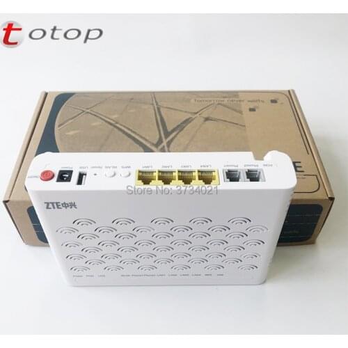 100% Original ZTE ZXHN F660 V5 ONU ZTE F660 GPON with 4FE+ 2TEL+ USB+ Wifi, SC UPC GPON ONU Wireless Router English Firmware