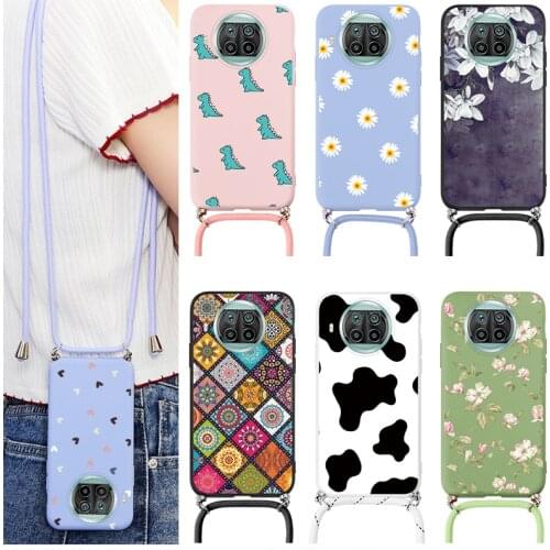 For Xiaomi Mi 10T Lite Case 6.67" Chain Necklace Phone Cover Coque For Mi 10 T 10tlite Crossbody Strap Cord Lanyard TPU Capa Bag