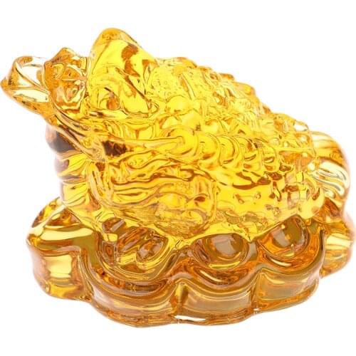 1PC Feng Shui Toad Money LUCKY Fortune Wealth Chinese Golden Frog Toad Coin Home Office Decoration Lucky Gift