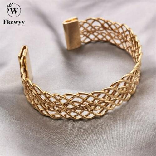 Fkewyy Luxury Jewelry Sets Bracelets For Women Gothic Accessories Gift For Girls Charm Weave Bracelets Fashion Jewellery Wedding