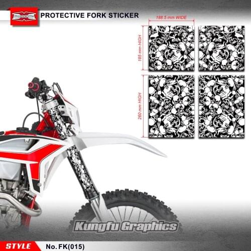 KUNGFU GRAPHICS Motorcycle Turning Stickers Decals Kit Front Fork Guard for for MX Dirt Bike Off Road Motorcycle Motocross