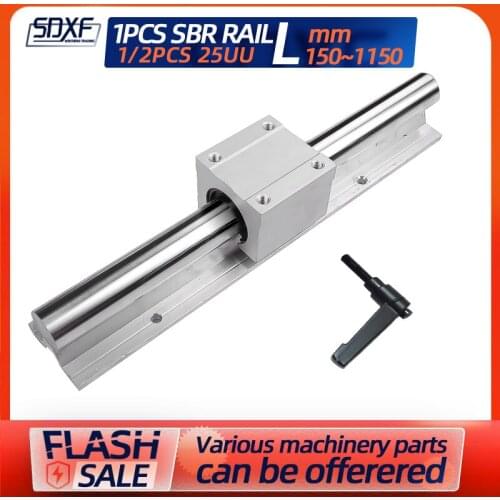 Linear rail 25mm SBR25 - 300 400 500 600 700 800 900 1000 mm linear guide SBR25 + SBR25UU blocks for CNC