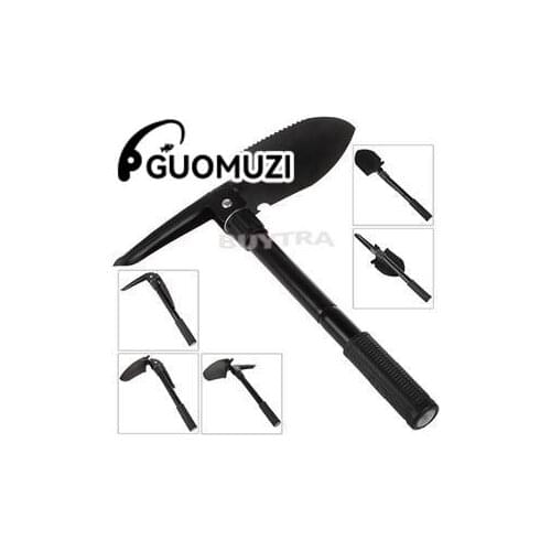 Mini Multifunctional Folding Shovel Outdoor Survival Trowel Pick Set Military Tactical Shovel With Pickaxe Dibble Saw Compass